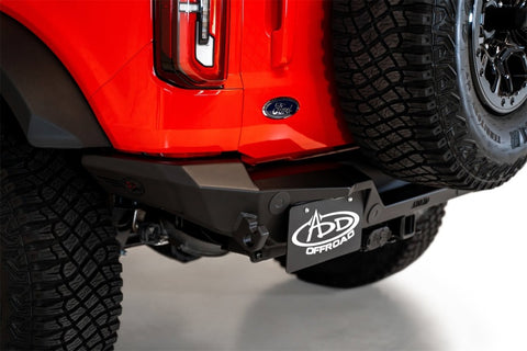 Addictive Desert Designs 2021+ Ford Bronco Rock Fighter Rear Bumper - Hammer Black - R23012NA01NA
