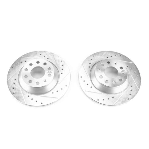 Power Stop 15-16 Audi A3 Rear Evolution Drilled & Slotted Rotors - Pair - EBR1498XPR