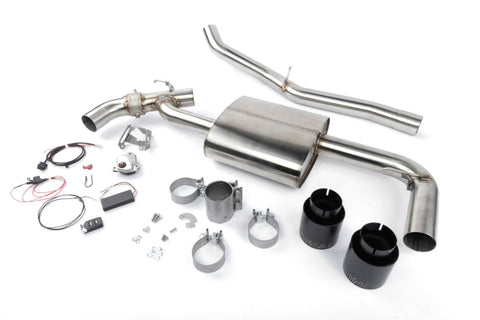 Dinan 17-24 Mini Cooper Clubman/Countryman S ALL4 (F54/F60) Valved Axleback Exhaust - Black Tips - D660-0084-BLK