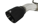 aFe MACHForce XP Exhaust 2.5in Stainless Steel CB/10-13 Chevy Camaro V6-3.6L (td) (gloss blk tip) - 49-44042-B