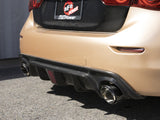 aFe 14-15 Infiniti Q50 (V37) V6 3.7L Takeda 2-1/2in SS Cat-Back Exhaust System w/ Carbon Fiber Tips - 49-36136-C