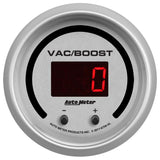 Autometer 52.4mm Silver Switchable 0-1600 PSI/0-110 BAR Vacuum/Boost Ultra-Lite Elite Digital Gauge - 6758-UL