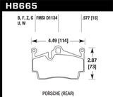 Hawk 05-16 Porsche Boxster / 07-14 Porsche Cayman DTC-70 Race Rear Brake Pads - HB665U.577
