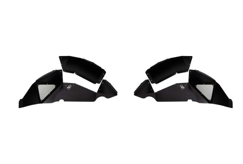 Fishbone Offroad 2018+ Jeep Wrangler JL Rear Pair Aluminum - Black Powdercoat Inner Fenders - FB33130R