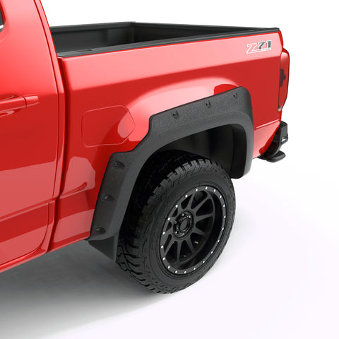EGR 15-22 Chevrolet Colorado Bolt-On Style Fender Flares - Set - Black - BLF1013