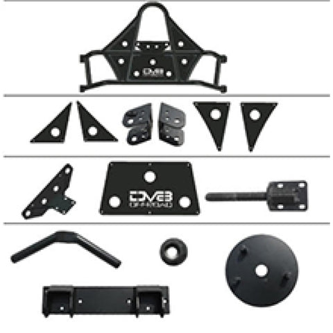 DV8 Offroad 07-18 Jeep Wrangler Body Mounted Tire Carrier - TCSTTB-01