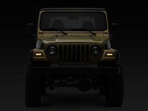 Raxiom 97-06 Jeep Wrangler TJ Axial Series LED Sequential Cornering Lights- Smoked - J211784