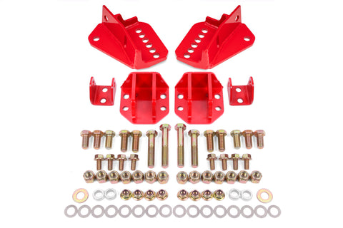 BMR 64-72 GM A-Body Coilover Conversion Kit Rear Adjust Shock Mt w/o CAB - Red - CCK402R