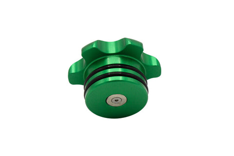 Fleece Performance 13-18 Dodge Cummins Green Anodized Billet Fuel Cap - FPE-FC-1316-GRN
