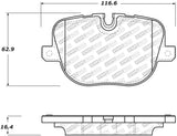 StopTech 10-13 Land Rover Ranger Rover Supercharged Street Select Rear Brake Pads - 305.14270
