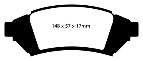EBC 04 Pontiac Grand Prix 3.8 Yellowstuff Front Brake Pads - DP41683R