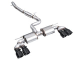 AWE Tuning MK8 Volkswagen Golf R 3in Touring Edition Quad Exhaust - Diamond Black Tips - 3015-43658