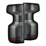 AlphaRex 19-24 Chevy Silverado 1500 / 20-24 2500HD/3500HD LUXX-Series LED Tail Lights Alpha Black - 620078