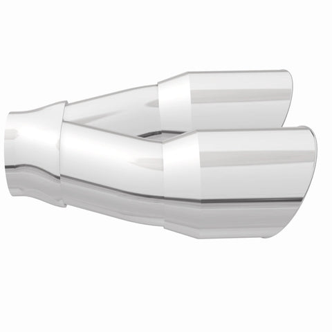 MagnaFlow Double Wall 3in Dual Round Polished Tip 2.25in Inlet - 35226
