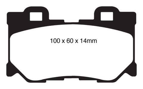 EBC 08-13 Infiniti FX50 5.0 Greenstuff Rear Brake Pads - DP61824
