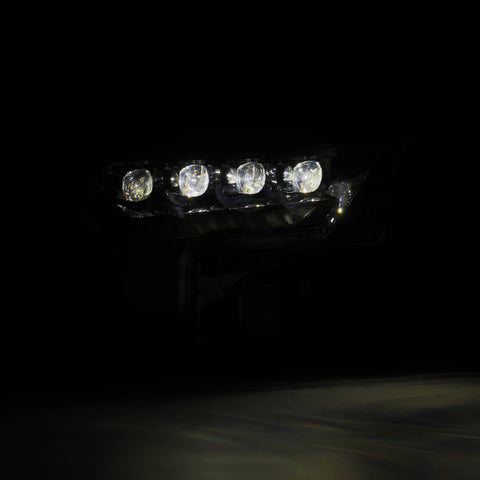 AlphaRex 22-23 Toyota Tundra NOVA-Series Headlights Alpha-Black w/Amber DRL - Req 810029 OR 810030 - 880871