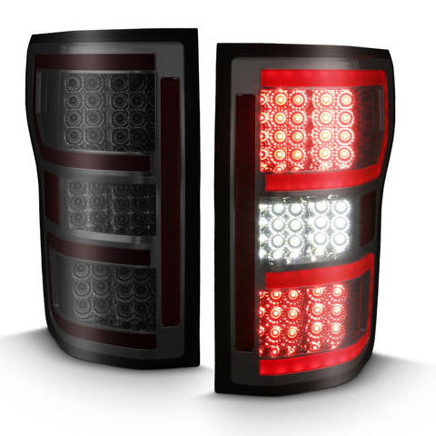 ANZO 2018-2019 Ford F-150 LED Taillight Smoke (Red Light Bar) (w/ Sequential) - 311315