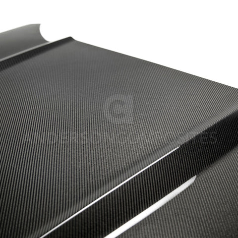 Anderson Composites 2015-2017 Ford Mustang Double Sided Carbon Fiber Type-OE Style Hood - AC-HD15FDMUGT-OE-DS