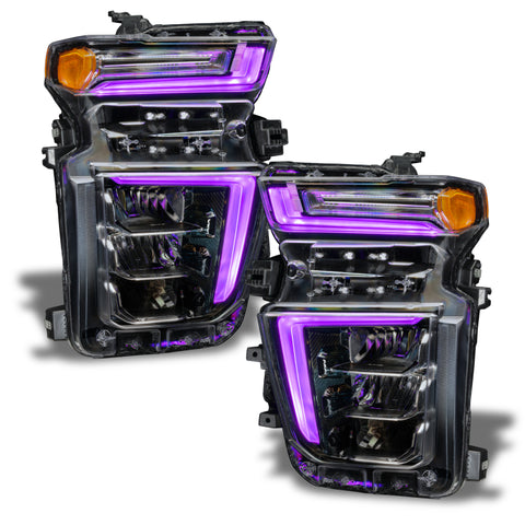 Oracle 20-21 Chevy Silverado HD 2500/3500 RGB+W Headlight DRL Upgrade Kit - ColorSHIFT - 1452-330