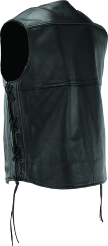 River Road Old Skool Leather Vest Black - Large - 094433