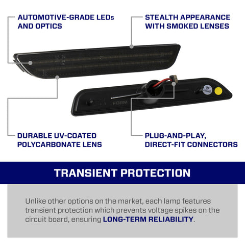Form Lighting 2010 Mustang LED Sidemarkers (set) - FL0041