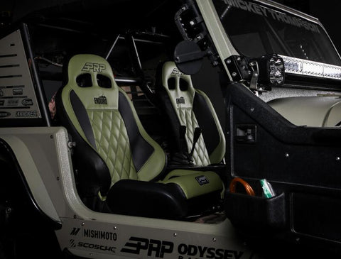 PRP EnduroCrawl Reclining Suspension Seat - Black Suede - Driver - A9001044-241