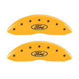 MGP 2 Caliper Covers Engraved Front Oval Logo/Ford Yellow Finish Blk Char 1998 Ford E-150 - 10234FFRDYL