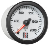 Autometer Stack 52mm 0-2000 Deg F Pro Stepper Motor Exhaust Gas Temp Gauge - White - ST3364