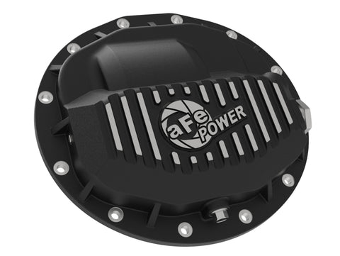 aFe Power Pro Series Front Diff Cover Black Machined & Gear Oil 13-18 Dodge Ram 2500/3500 - 46-70402-WL