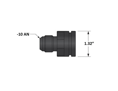 Fleece Performance Universal Billet Aluminum Adapter Fitting -10AN Male to 1.325in O-Ring Bore - FPE-34224-B