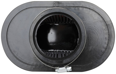 K&N Universal Clamp-On Air Filter 3.5in Flg ID x 8.5x5.25in B OD x 6.25x4in T OD x 5.5in H - RU-5040
