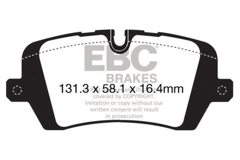 EBC 13+ Land Rover Range Rover 3.0 Supercharged Extra Duty Rear Brake Pads - ED92161