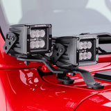 Go Rhino 18-20 Jeep Wrangler JL/JLU/Gladiator JT Light Mount - Two 3in Cubes Offset - 730231T