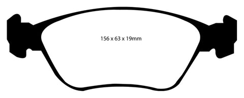 EBC 98-05 Volvo C70 2.3 Turbo T5 (16in Wheels) Yellowstuff Front Brake Pads - DP41362R