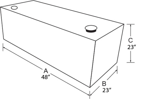 Lund Universal Aluminum Liquid Storage Tank - Brite - 3199
