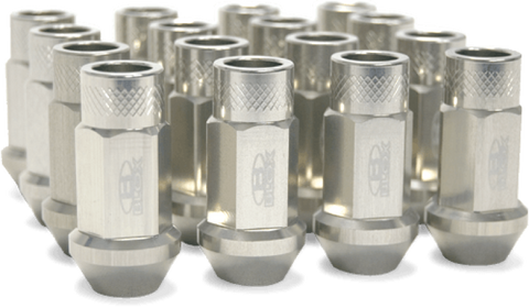 BLOX Racing Street Series Forged Lug Nuts 12x1.25mm Silver Set of 20 - BXAC-00107-SSSI