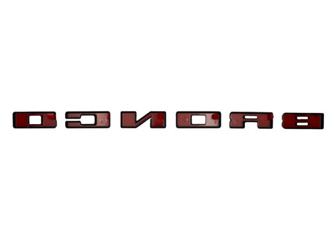 Ford Racing 2021+ Bronco Grille Lettering Overlay Kit - Black - M-1447-BLMB