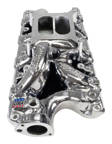 Edelbrock Ford Small-Block 289-302-347 RPM Air-Gap Intake Manifold - Chrome Plasma Finish - 7521-CP