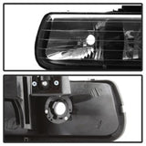 xTune Chevy Tahoe 00-06 Amber Crystal Headlights w/ Bumper Lights Black HD-JH-CSIL99-SET-AM-BK - 5064219