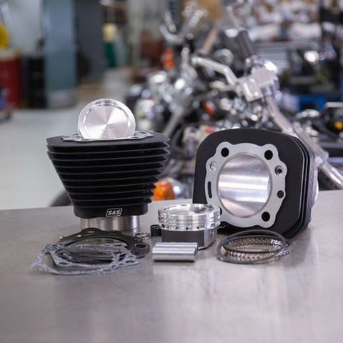 S&S Cycle 86-19 Sportster Models 883 to 1200cc Conversion Kit - Wrinkle Black - 910-0687