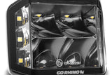 Go Rhino Xplor Blackout Series Cube LED Sideline Spot Light Kit (Surface Mount) 4x3 - Blk (Pair) - 750700321SCS