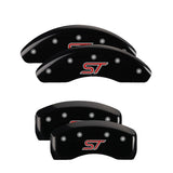 MGP 4 Caliper Covers Engraved Front & Rear ST Black finish silver ch - 10236SSTOBK