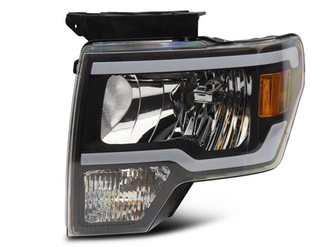 Raxiom 09-14 Ford F-150 Axial Series Headlight w/ SEQL LED Bar- Blk Housing (Clear Lens) - T566368