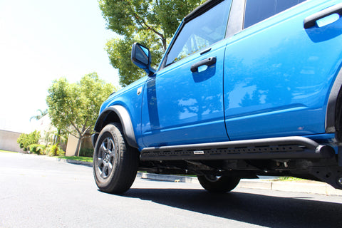 Go Rhino 21-24 Ford Bronco 4WD 4dr (Excl. Bronco Sport) Frame Mount Sliders - Tex. Blk - FS4129T