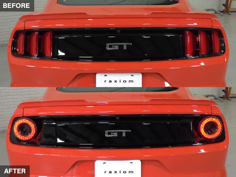 Raxiom 15-22 Ford Mustang Halo LED Tail Lights - Gloss Black Housing (Smoked Lens) - 393827