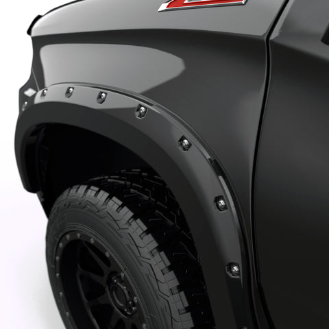 EGR 19-22 Chevrolet Silverado 1500 Traditional Bolt-On Look Fender Flares Black Set Of 4 - 791694-GBA