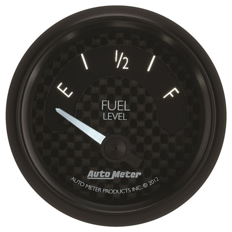 Autometer GT Series 52mm Short Sweep Electronic 0-90 ohms Fuel Level (For most 65-97 GM) - 8014