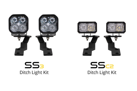 Diode Dynamics 16-21 Toyota Tacoma Stage Series 2in LED Ditch Light Kit Sport - White Combo - DD6376