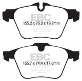 EBC 13+ Jaguar F-Type (Cast Iron Rotors Only) 3.0 Supercharged (340) Redstuff Front Brake Pads - DP32189C