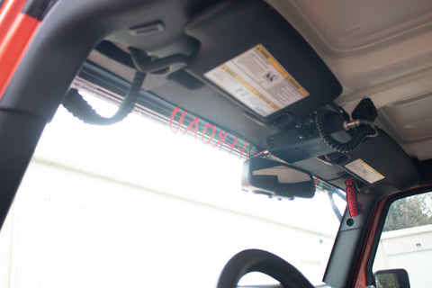 Fishbone Offroad 07-18 Wrangler JK A Pillar Sound Bar Black Paracord Grab Handles - FB55283